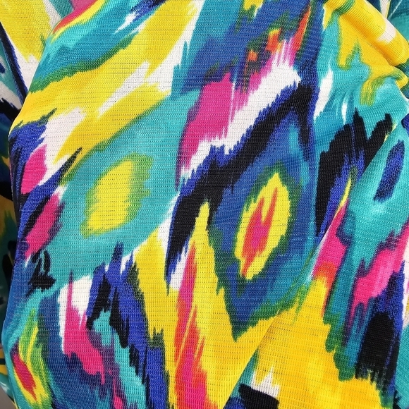 SEW IN LOVE Perfect Paradise‎ Printed Tropical Dress Multi-colored Womens Sz L - Picture 10 of 11